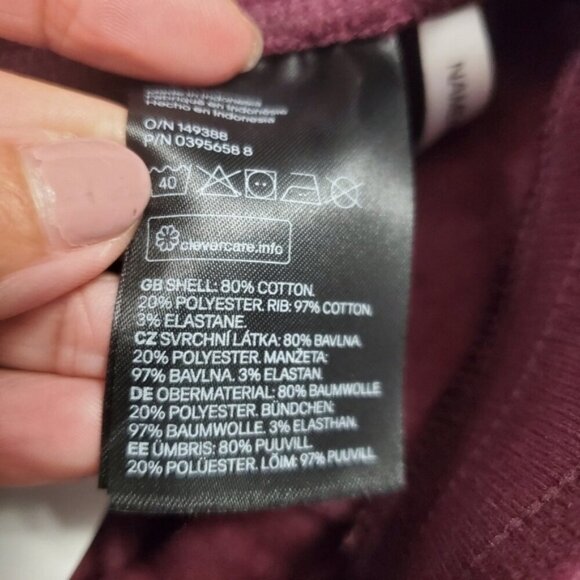 H&M Kids Joggers Cotton Burgundy - Picture 5 of 5